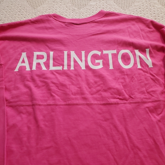 Womens fuchsia pink oversized Pennant sportswear Arlington sweatshirt sweater - Picture 3 of 16